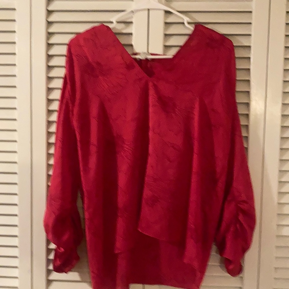 Beautiful Red Joie Blouse with Silky Texture